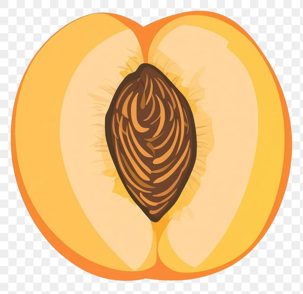 PNG Peach half illustration fruit produce.