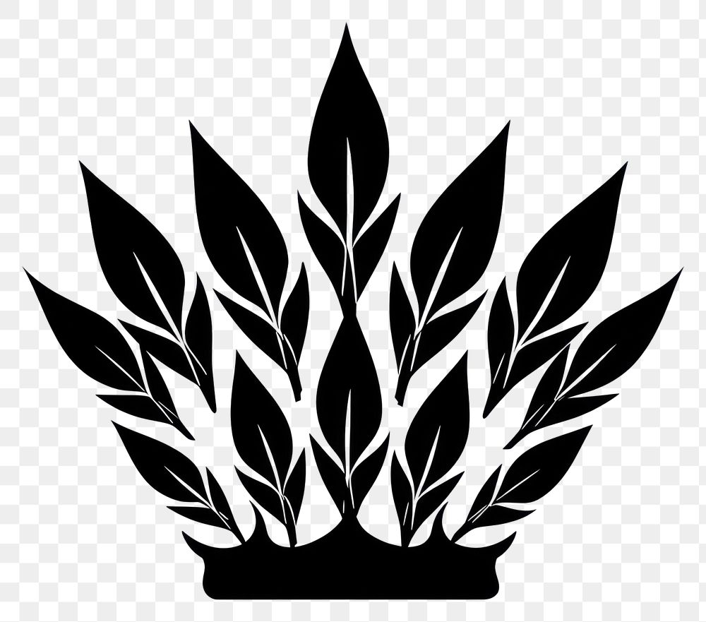 PNG Feather crown illustration silhouette abstract.