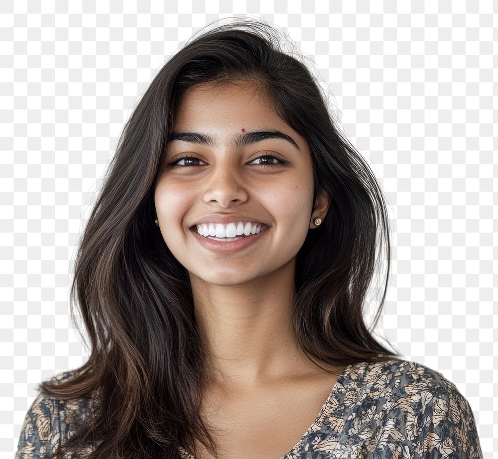 PNG Young asian indian woman portrait smiling.