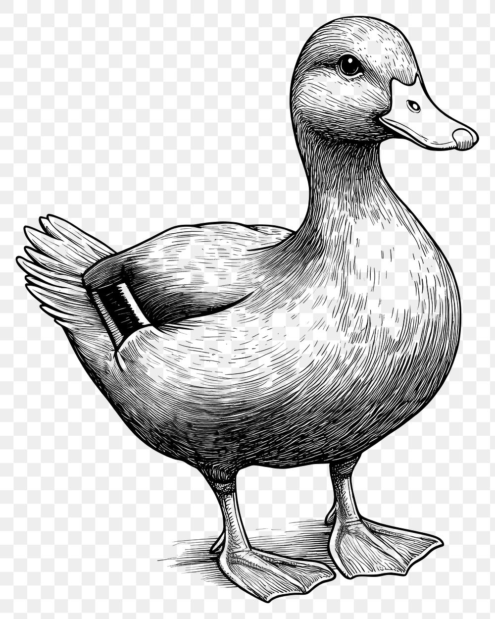 PNG Duck art drawing details.