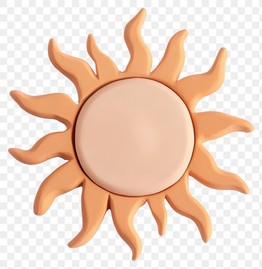 PNG Sun clay accessories decoration.