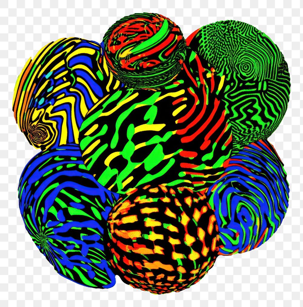 PNG Op art illusion pattern spheres illustration.