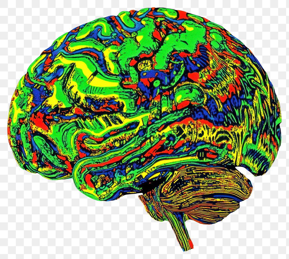 PNG Brain art illustration neuroscience.