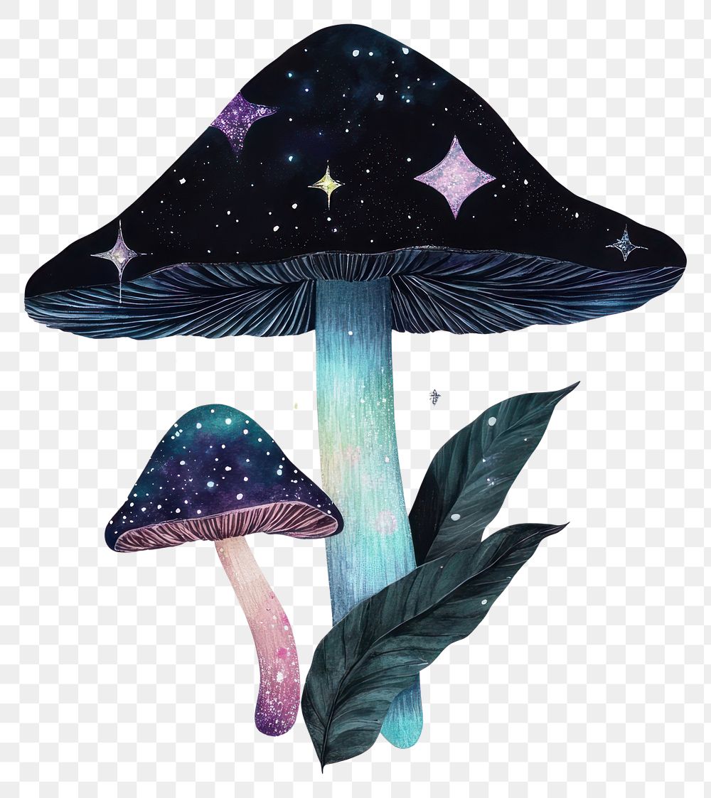 PNG Mushroom mushrooms illustration psychedelic.