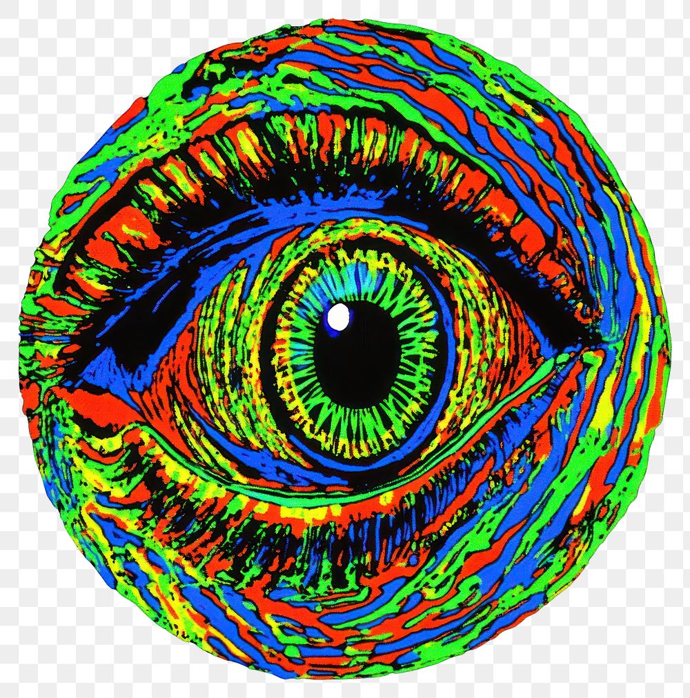 PNG Abstract eye op art illusion illustration accessories psychedelic.