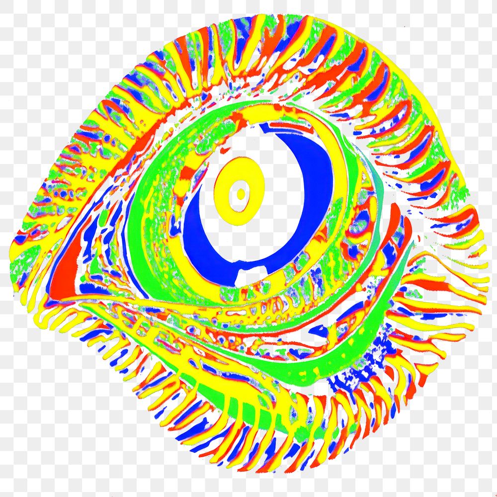 PNG Abstract eye op art illusion style illustration accessories.