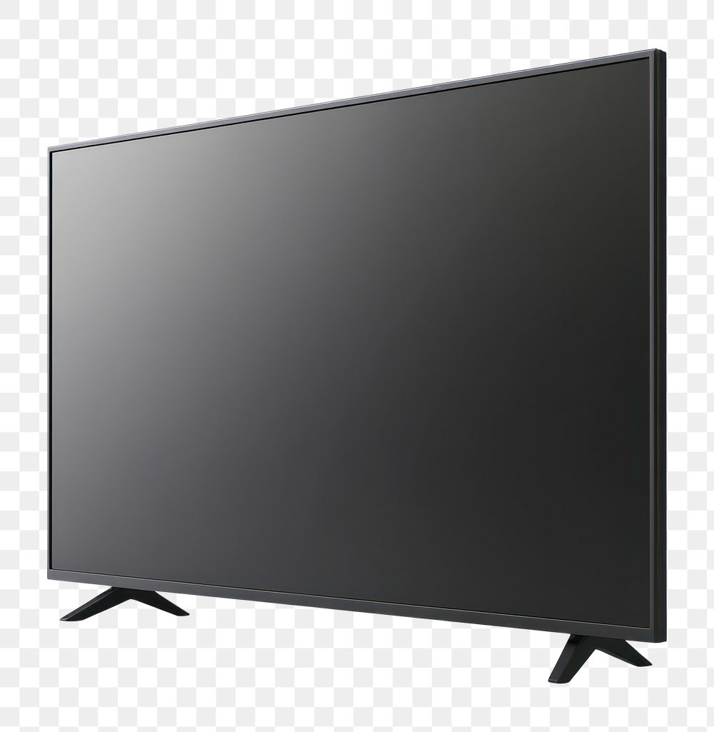 PNG Flat black television electronics display screen.