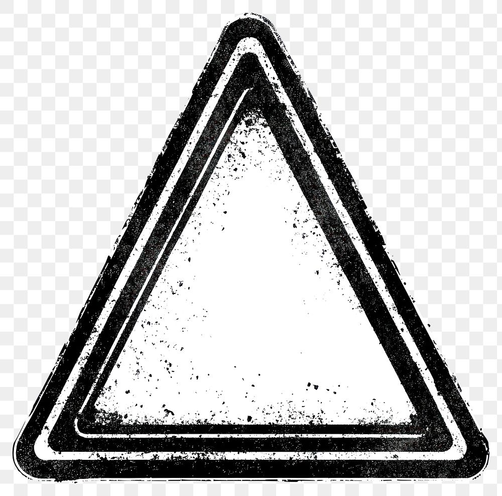 PNG Vintage triangle stamp border sign grunge shape blackboard.