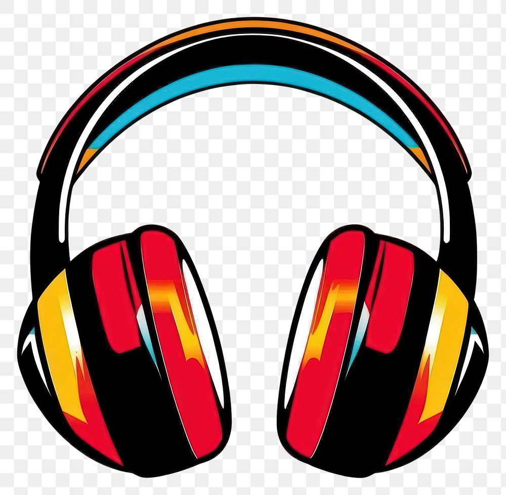 PNG Headphones colors design art.