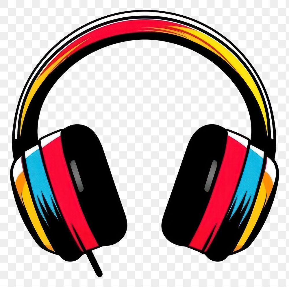 PNG Headphones colors style art.