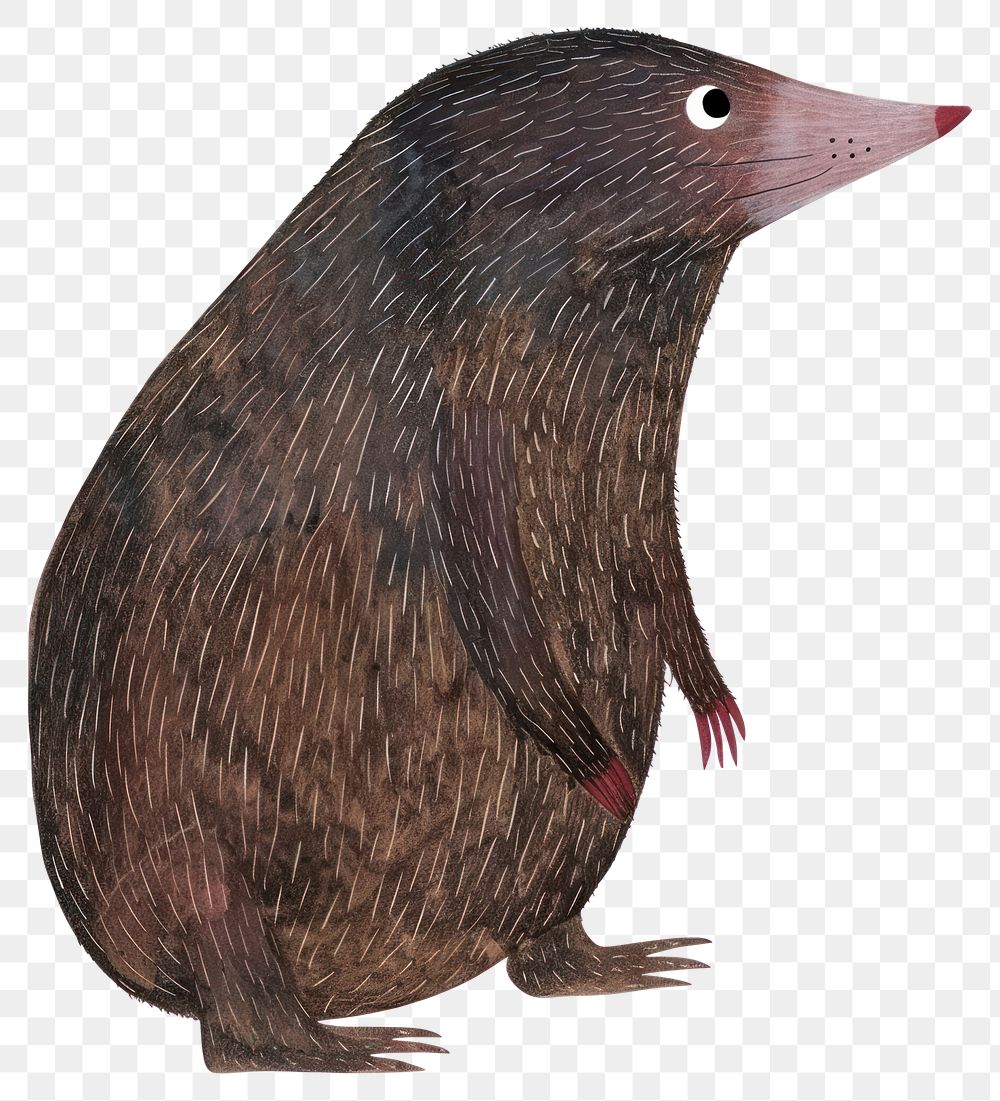 PNG Cute mole illustration whimsical animal children's.