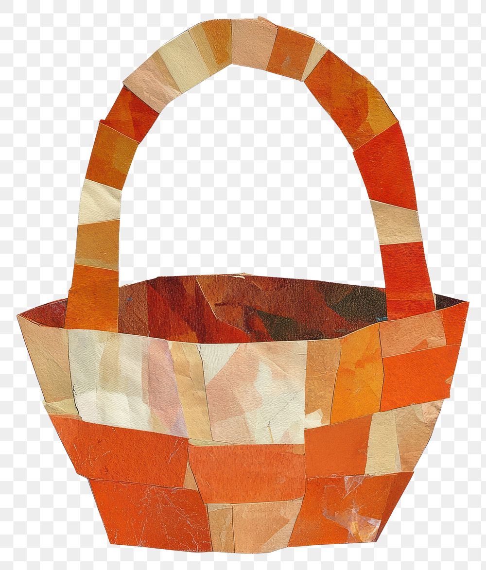 PNG Picnic basket collage paper art.