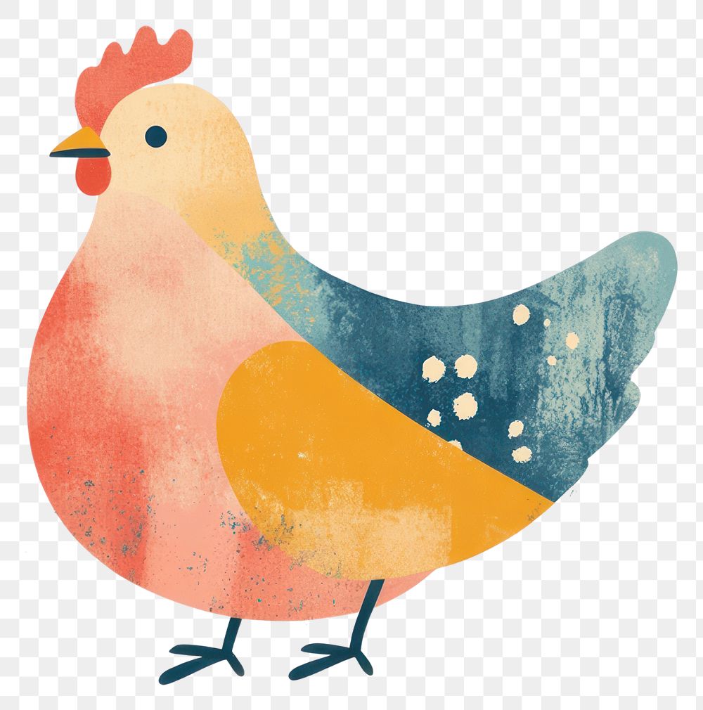 PNG Chicken illustration animal art.