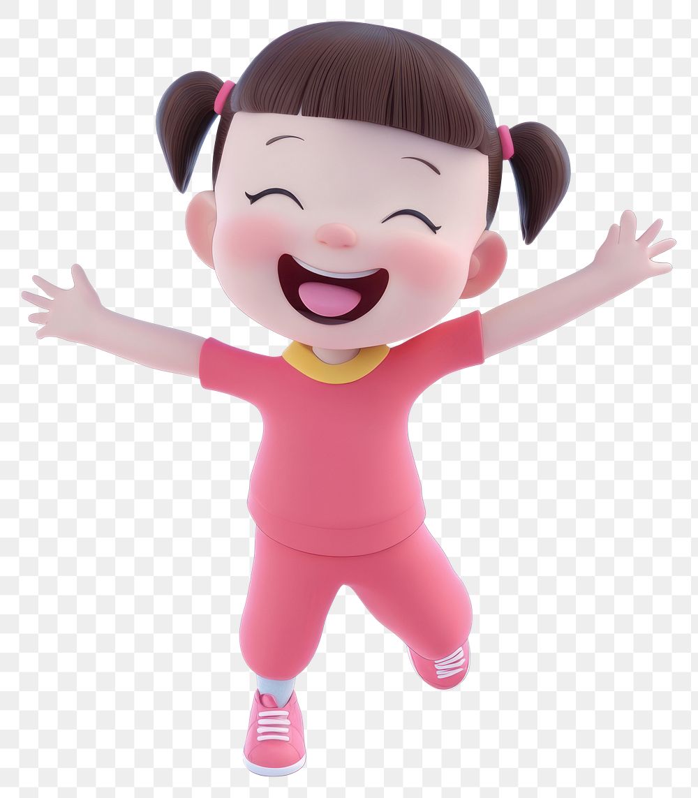 PNG Cute girl Playful cartoon illustration playful.