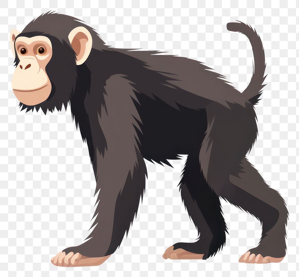 PNG Chimpanzee walking illustration chimpanzee wildlife.