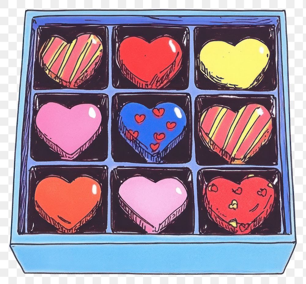 PNG Chocolate box chocolates illustration sweets.