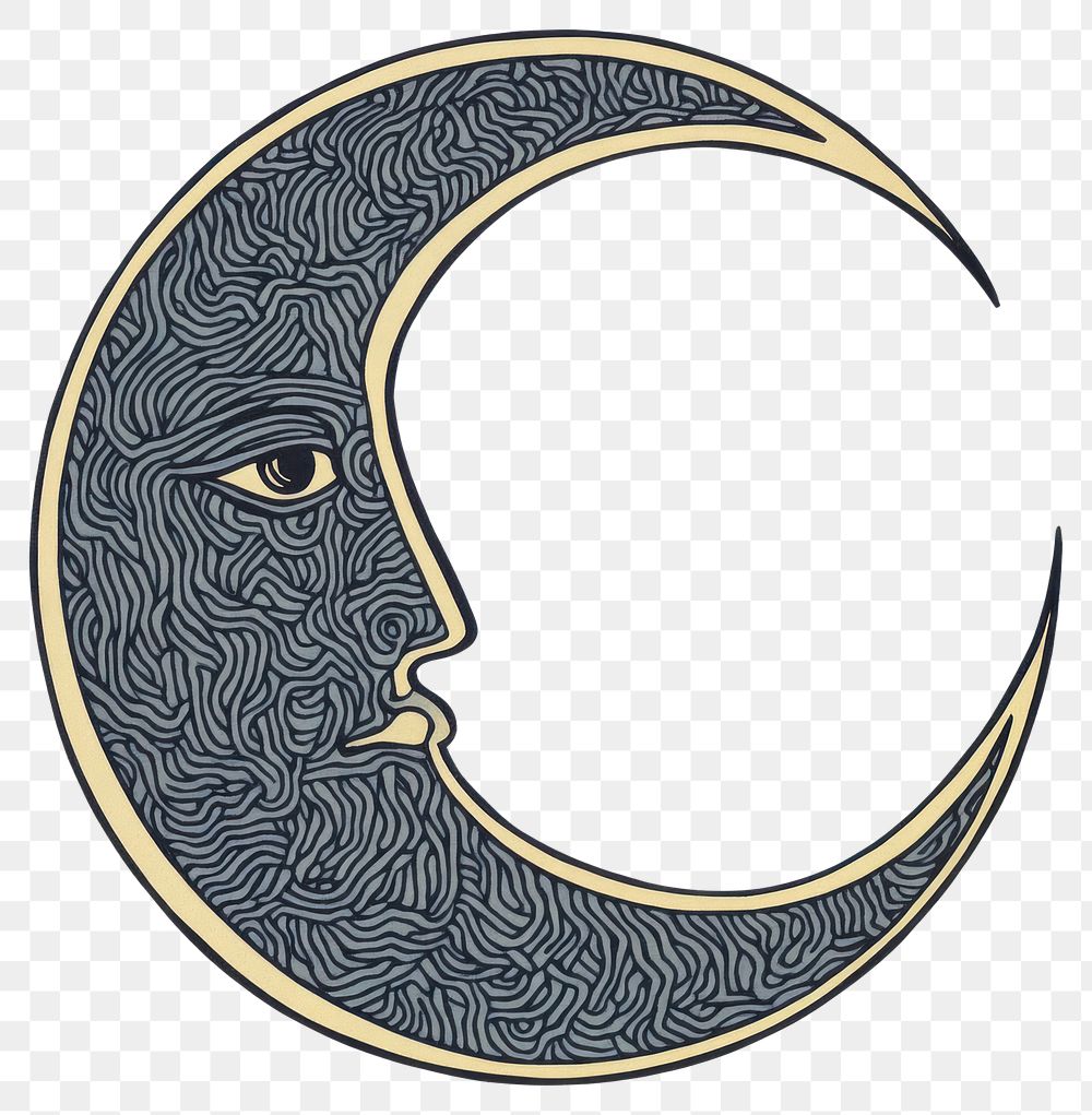 PNG Esoteric moon illustration astronomy celestial.