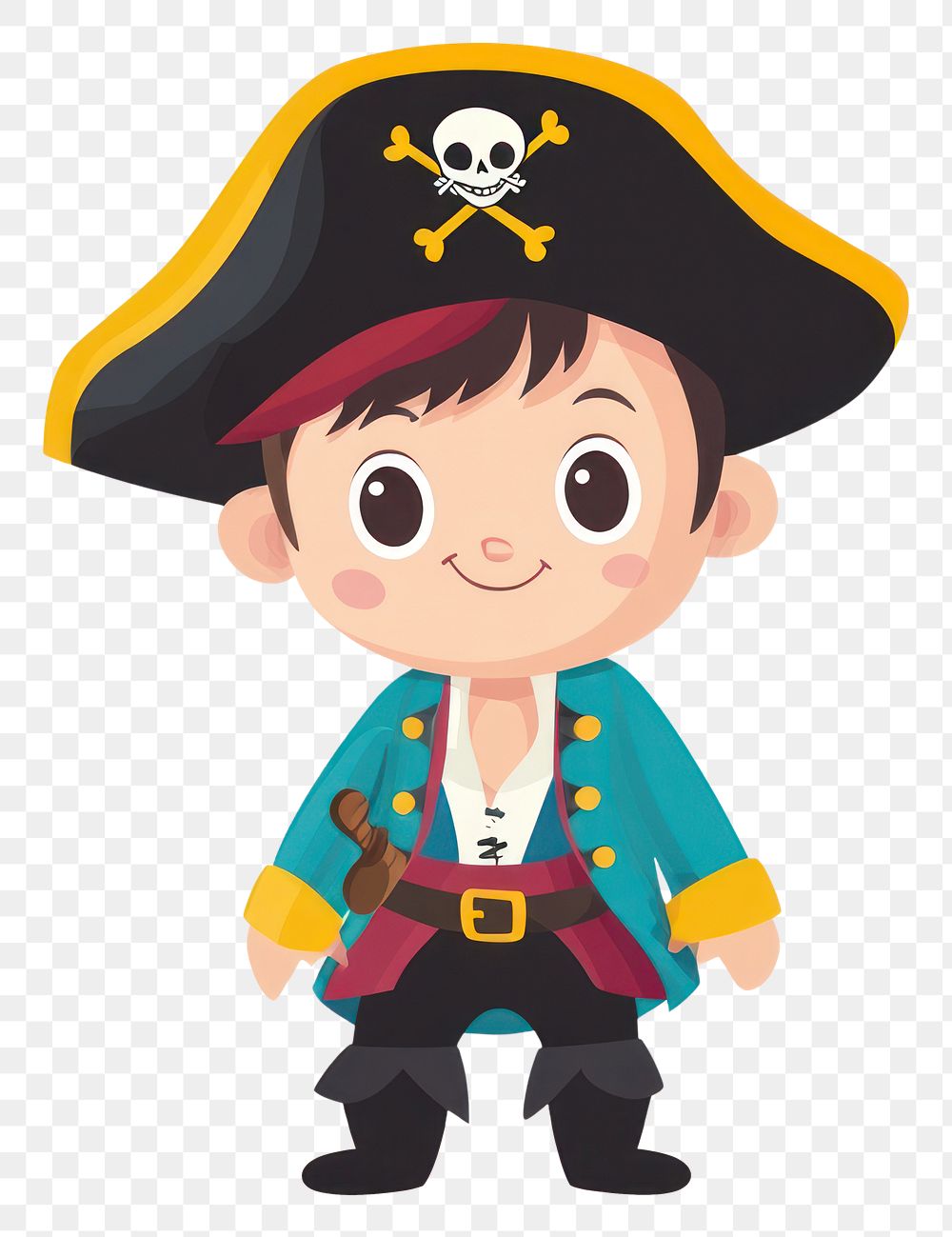 PNG Boy dressed up as pirate illustration cute children's.