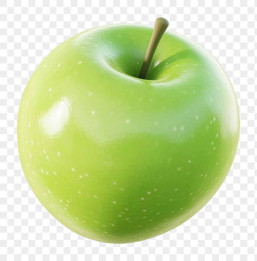 PNG 3d apple illustration produce fruit.