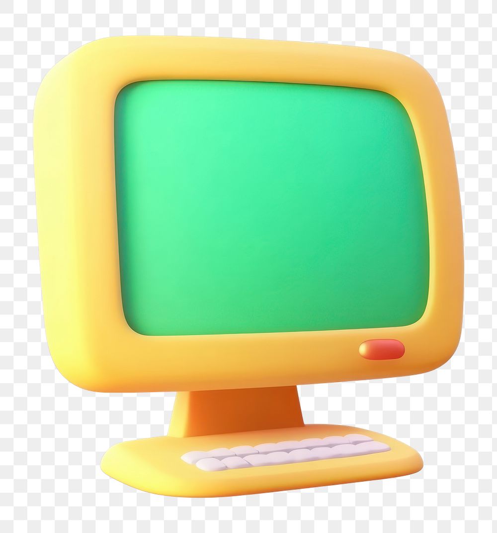 PNG 3d computer illustration monitor electronics.