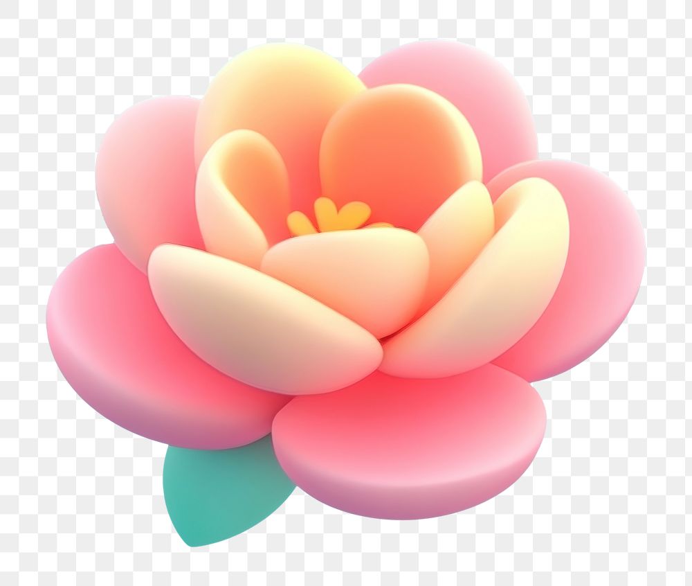 PNG 3d flower illustration petals colors.