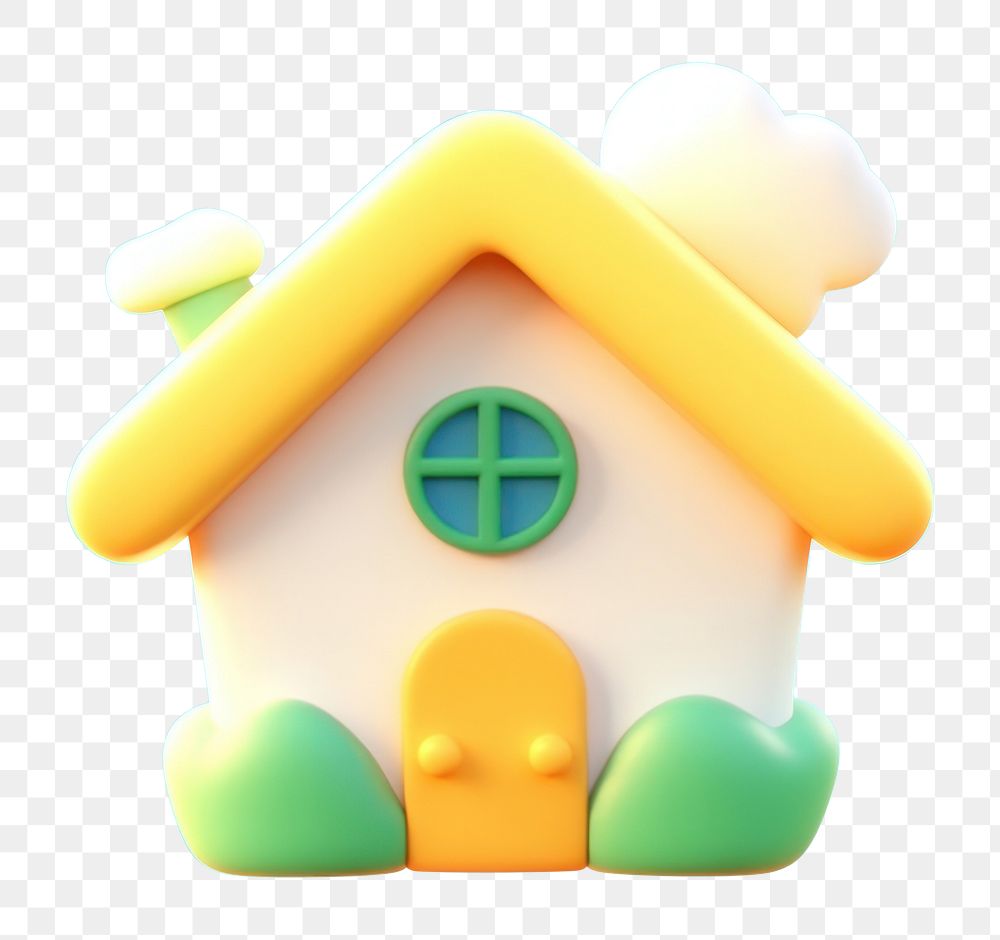 PNG 3d home illustration cute icon.