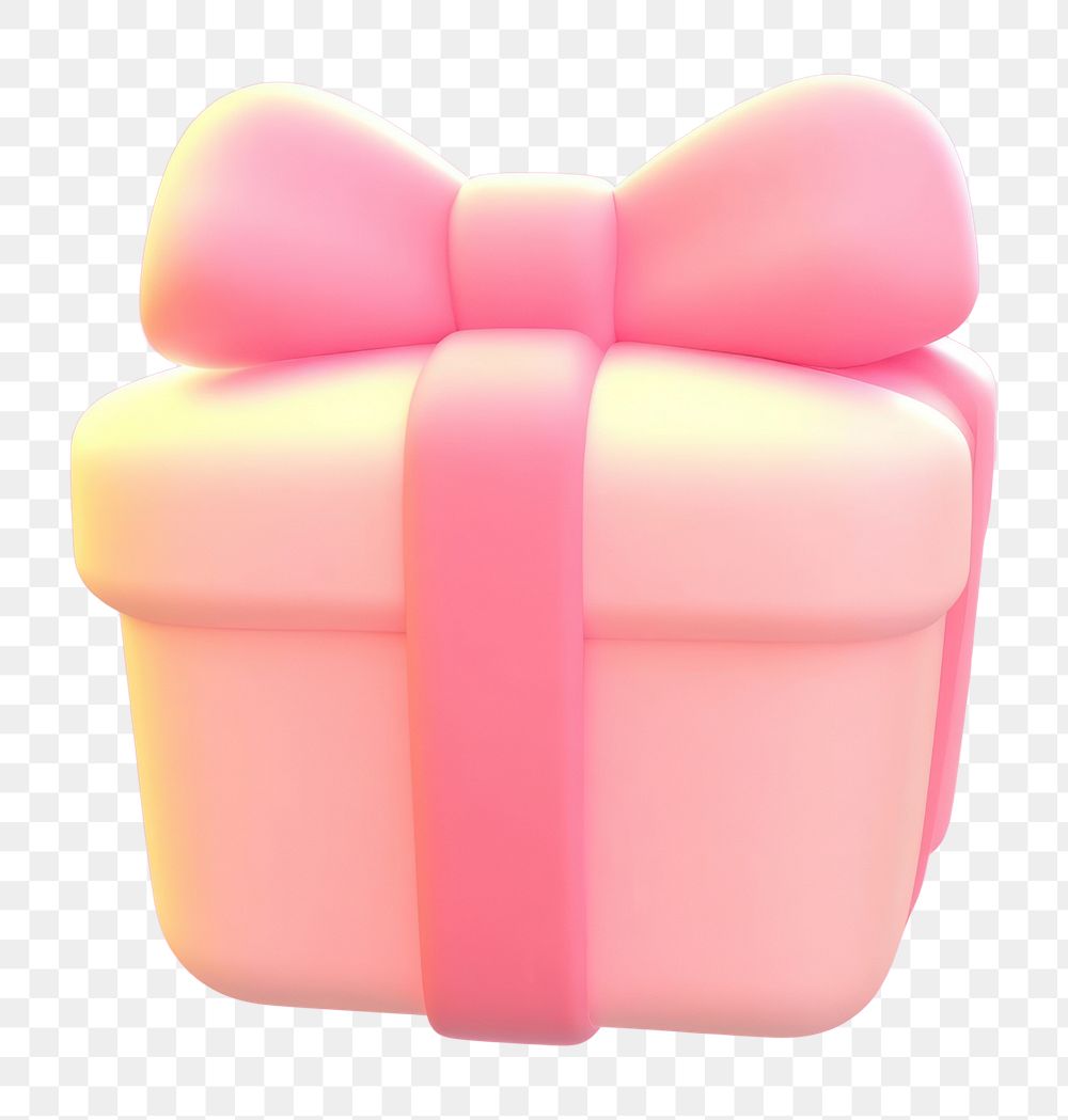 PNG 3d gift box illustration colors cute.