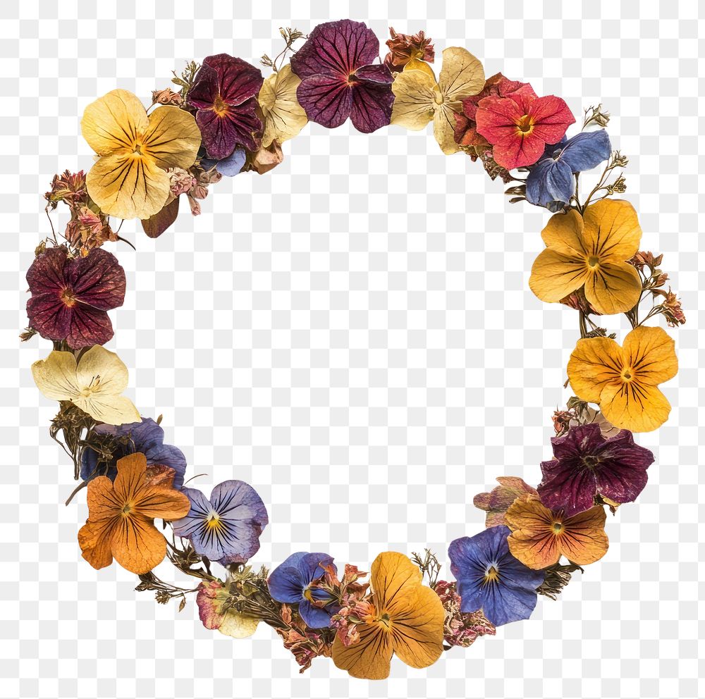 PNG Dried flower wreath flowers nature-inspired dried flowers.