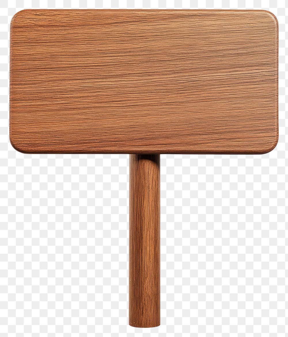 PNG Empty signpost wood isolated board furniture.