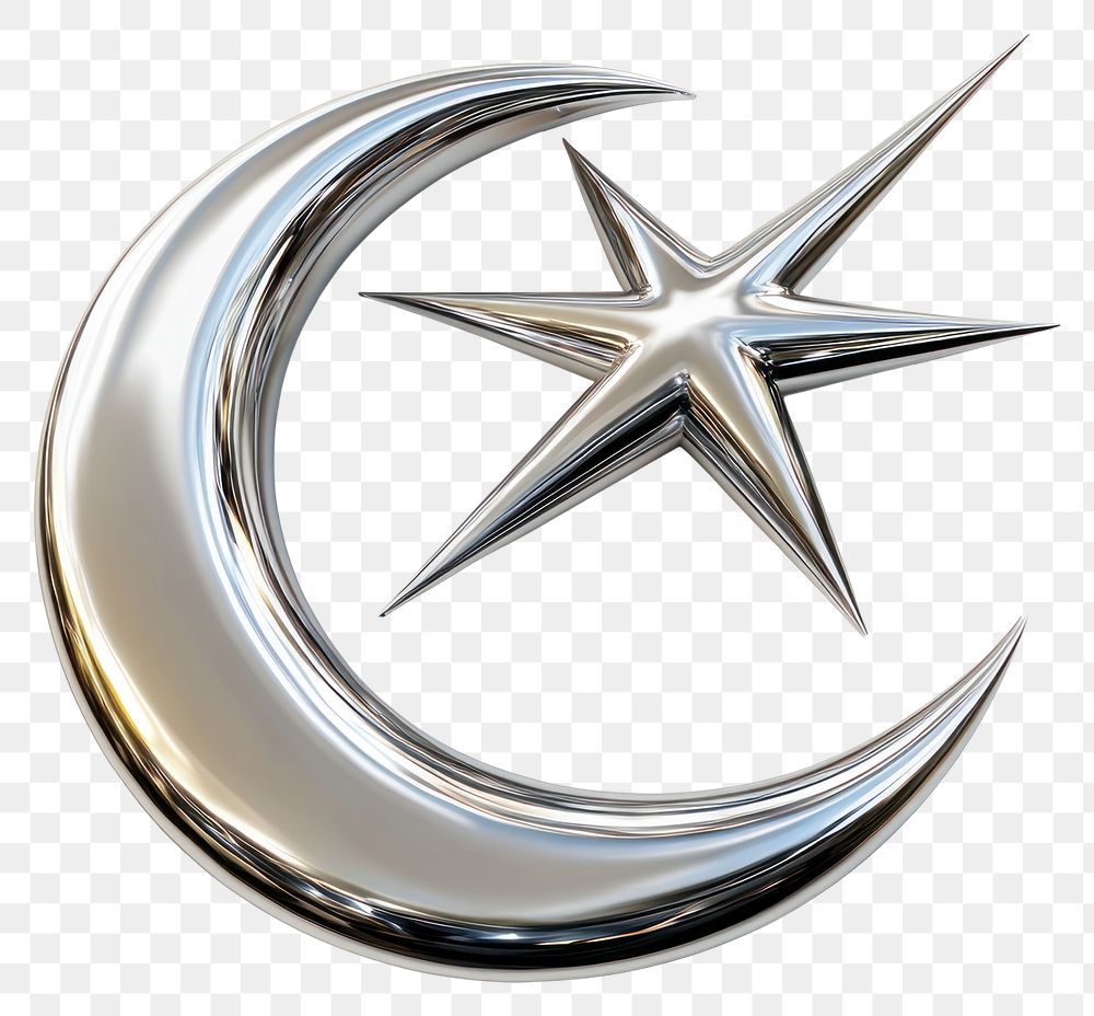 PNG Illustration crescent symbol star.