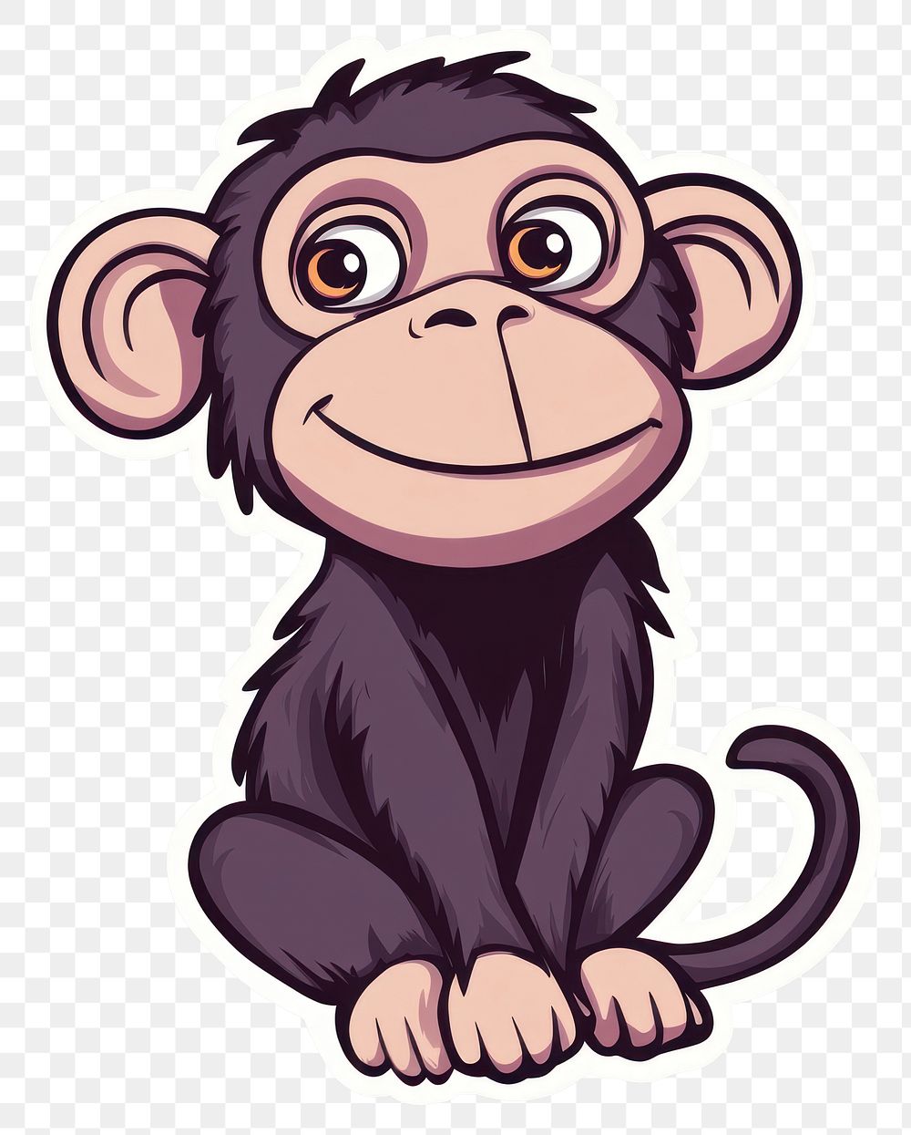 PNG Baboon illustration sticker animal.