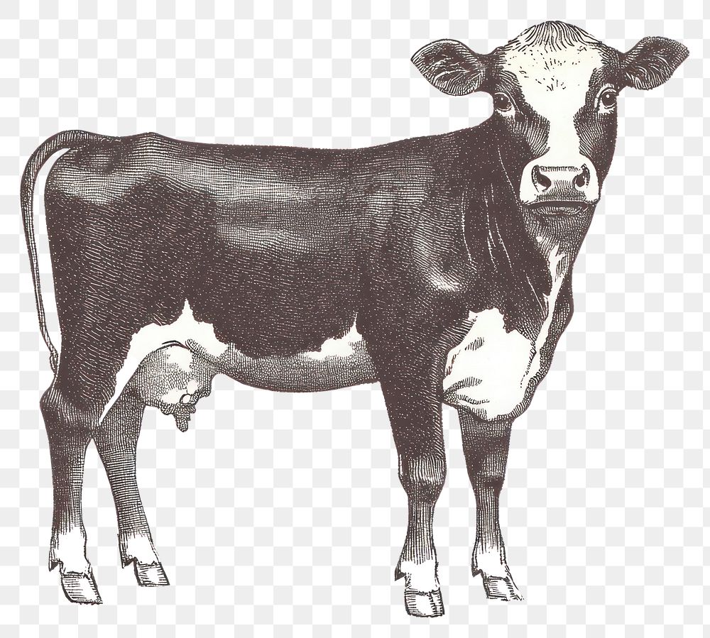 PNG Cow illustration livestock animal.