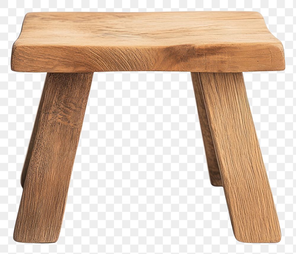 PNG Single wooden stool design furniture simple minimalist.