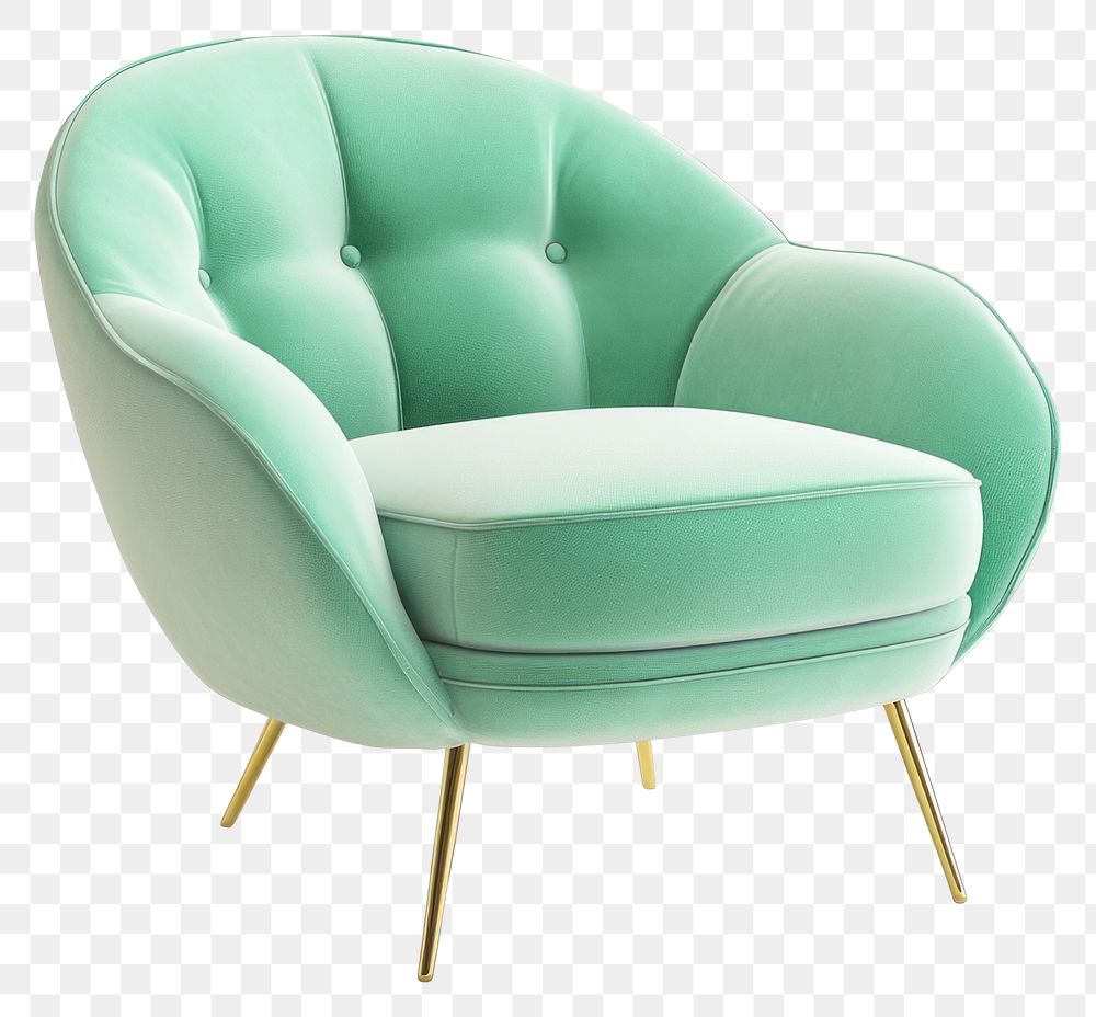 PNG Mint green chair furniture armchair contemporary.