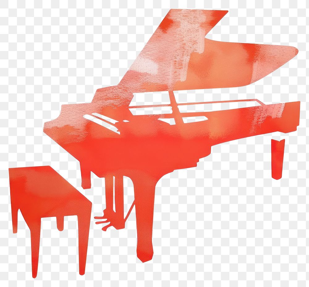 PNG Piano illustration watercolor instrument keyboard.