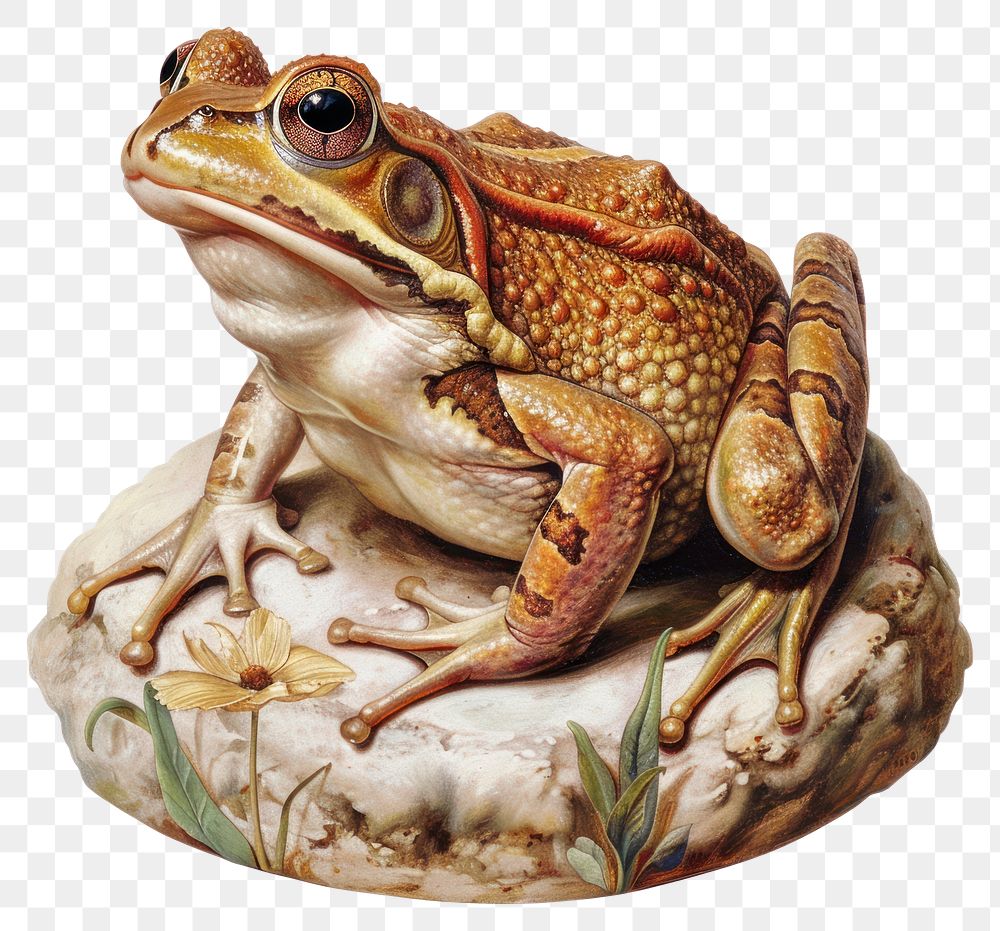 PNG A frog wildlife art illustration.