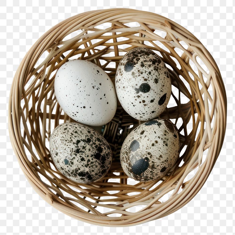 PNG Eggs basket speckled natural.