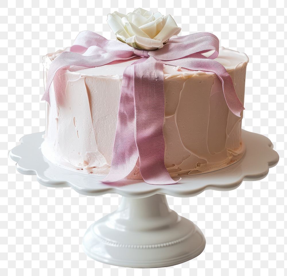 PNG Coquette white cake dessert icing rose.