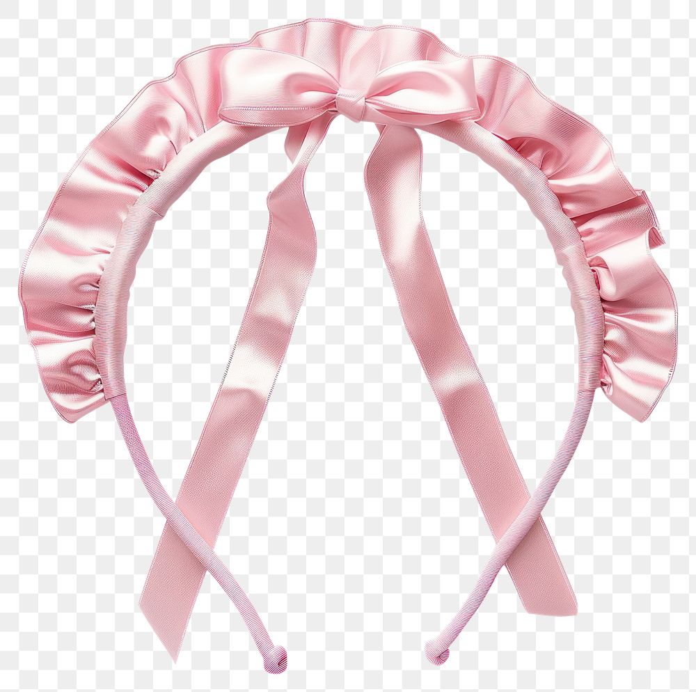 PNG Coquette vintage headband ribbon pink pink ribbon.