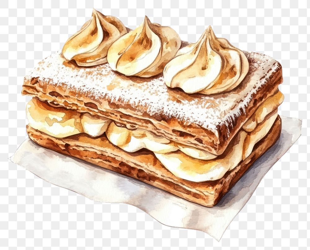 PNG Paris-Brest dessert illustration pastry.