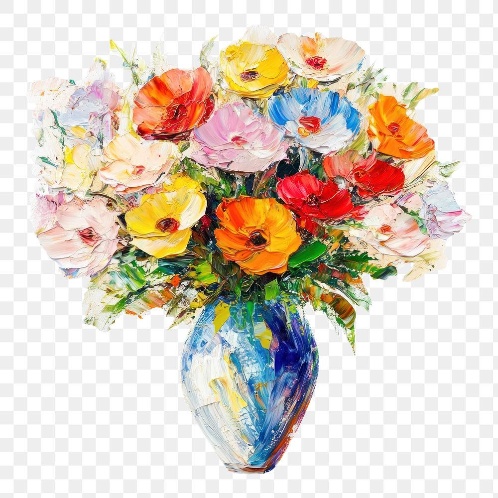 PNG Flower vase painting flowers art.