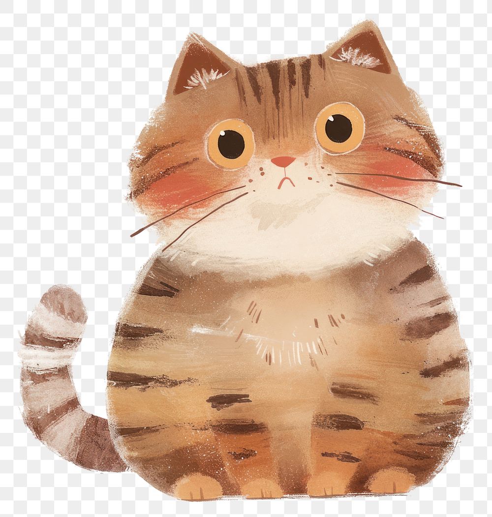 PNG Cute cat art illustration animal.