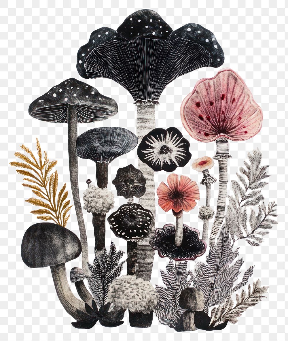 PNG Fungus fungi mushroom art.