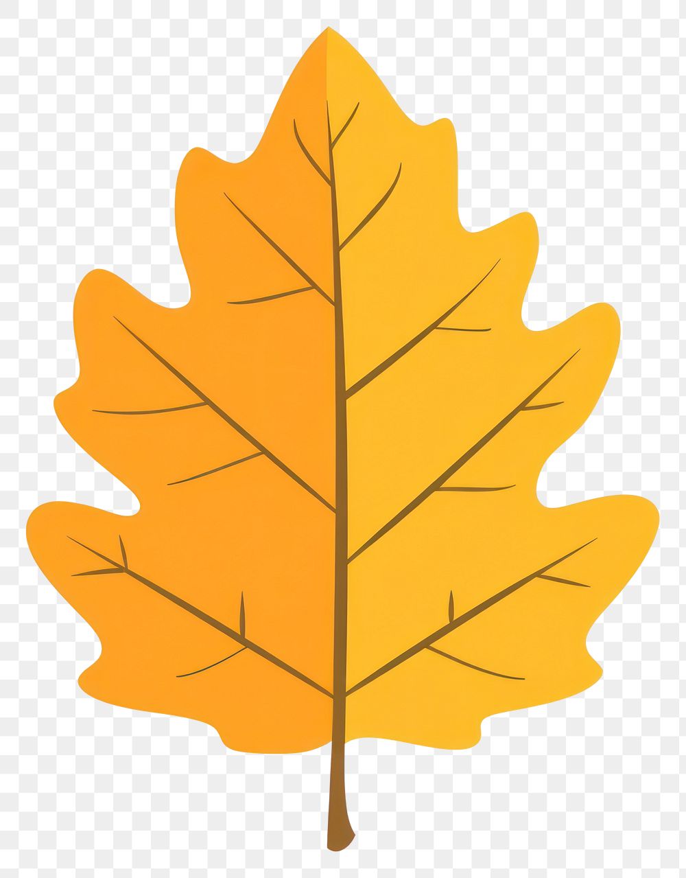 PNG Yellow hickory leaf illustration autumn fall.