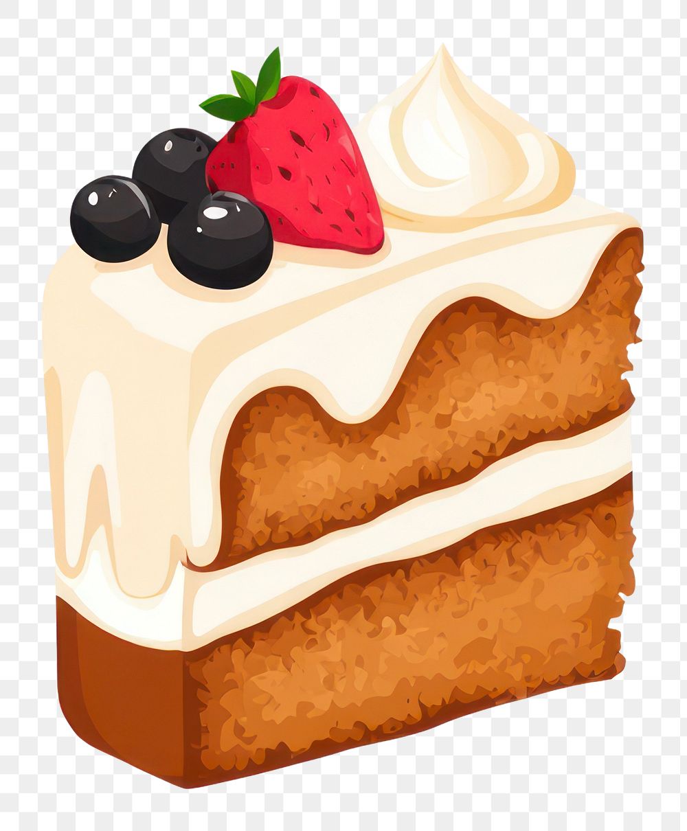 PNG Vector clipart cake illustration dessert berry.