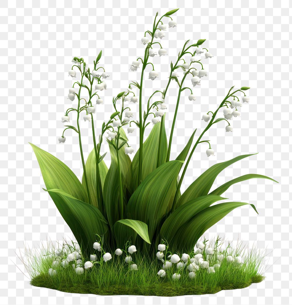 PNG Lily of the valley flowers leaves spring.