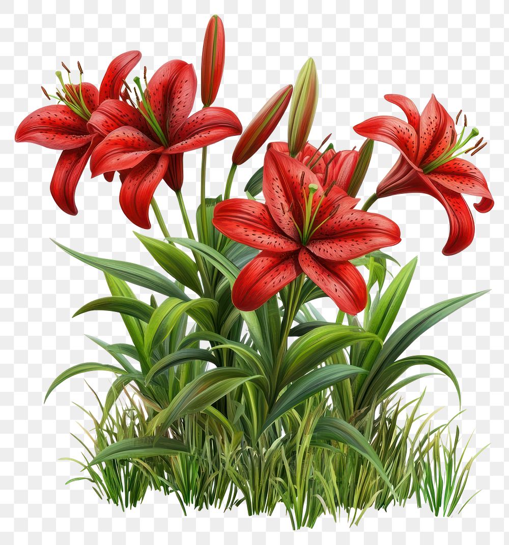 PNG Flower lilies lily plant.