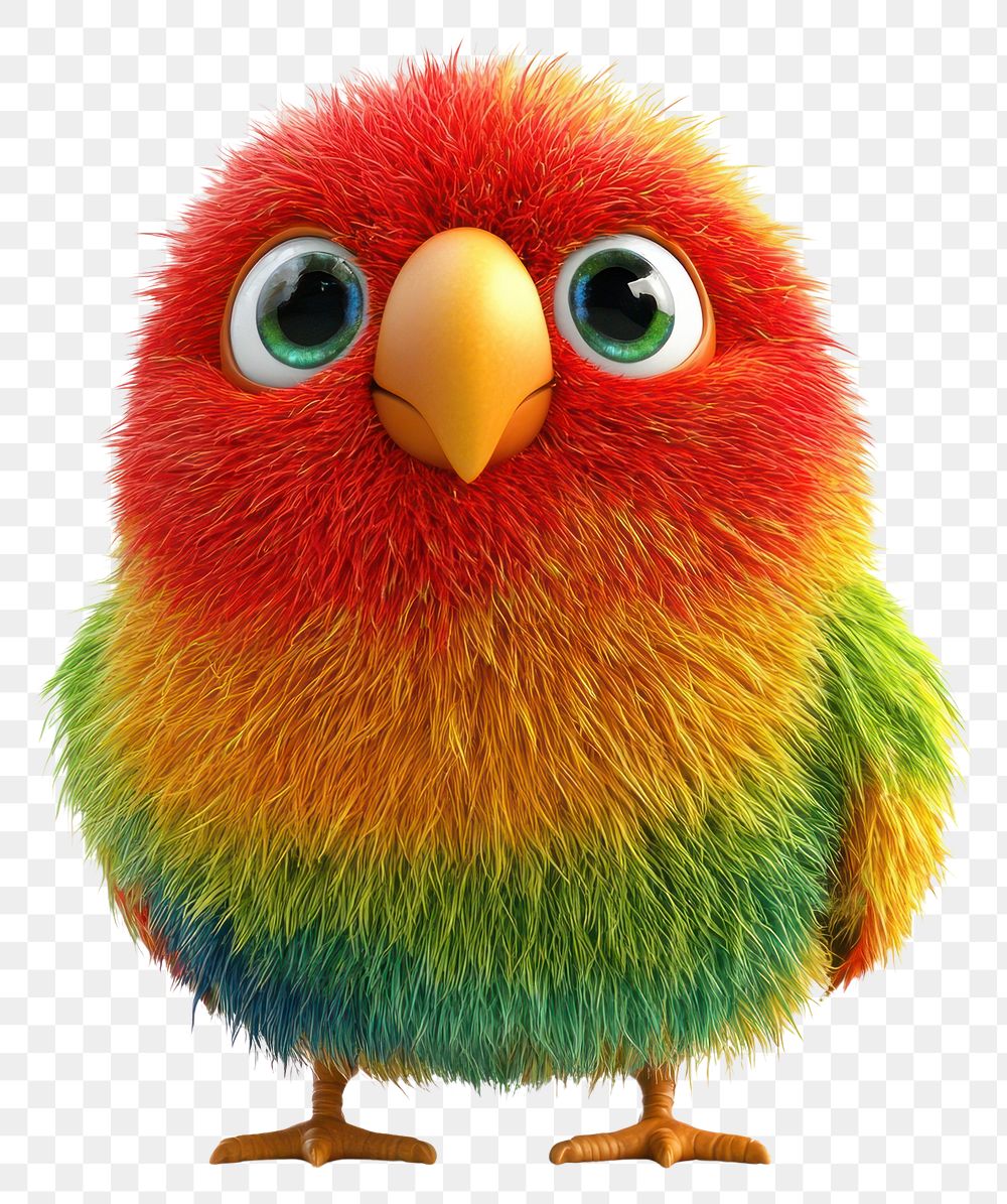 PNG Parrot bird illustration colorful cartoon.