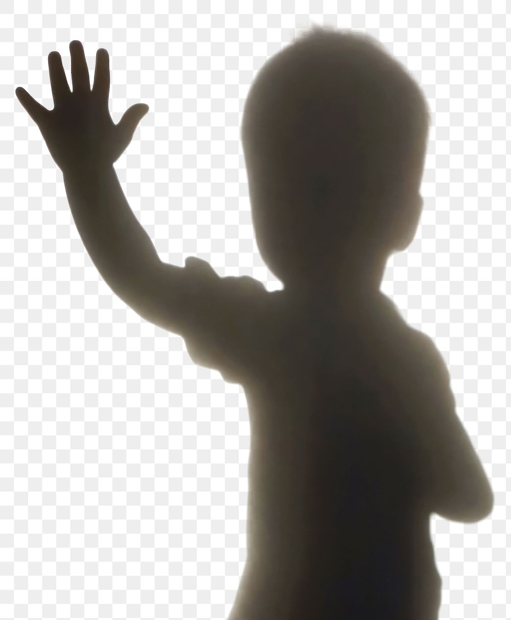 PNG Shadow of kid hand silhouette minimalist.