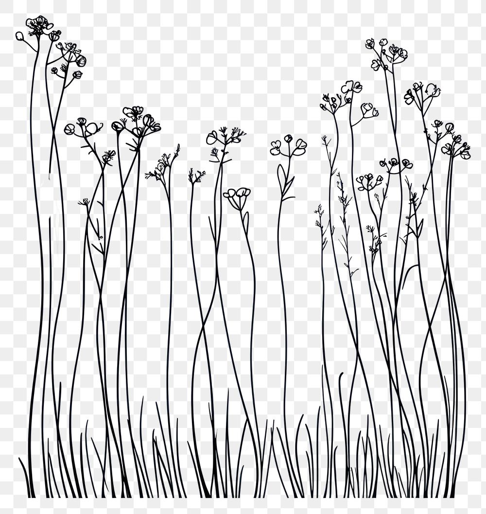 PNG Wild flower Meadow Parsnip drawing flowers simple.